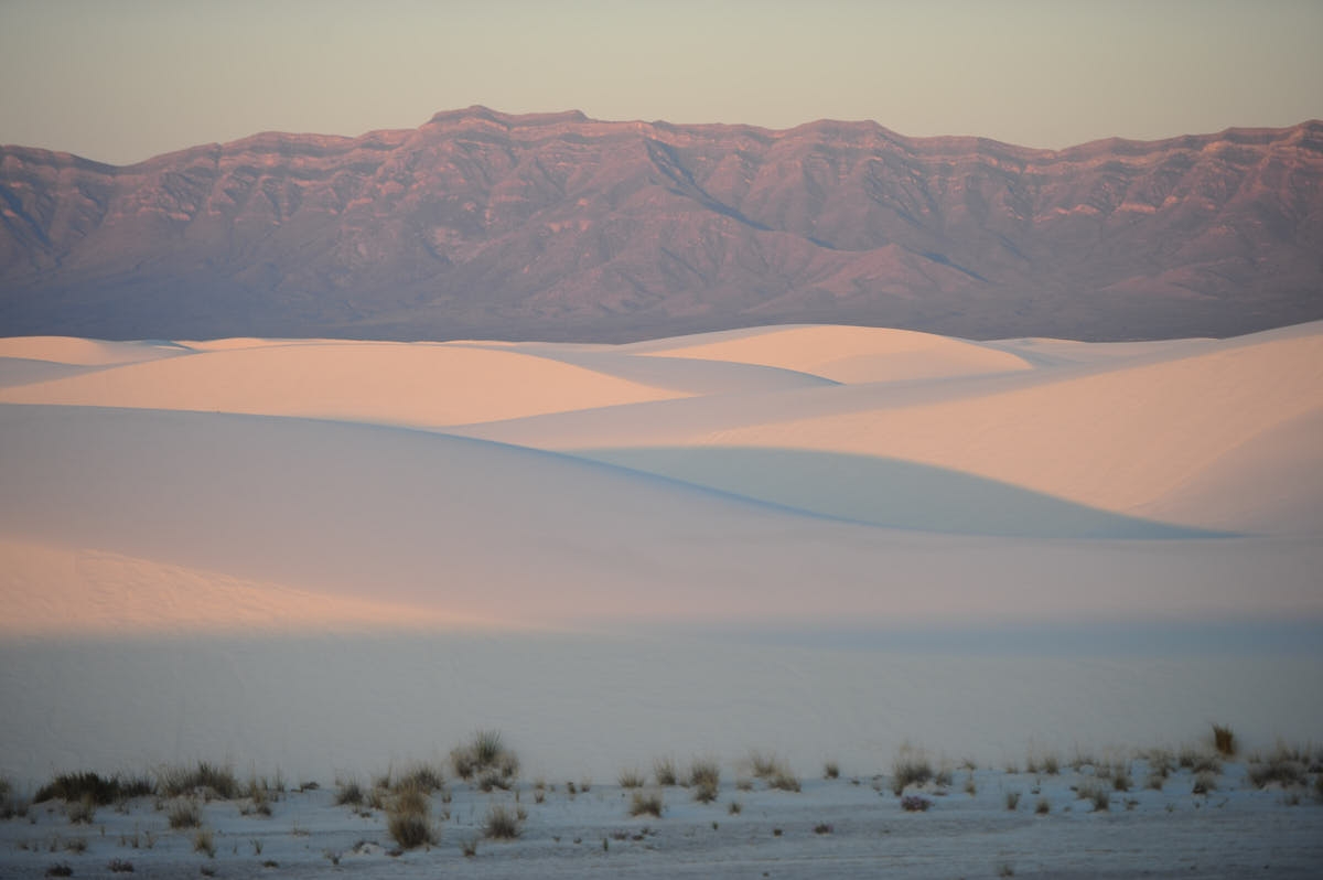 NM: Sunrise Over Gypsum Dunes at White Sands National Monument
